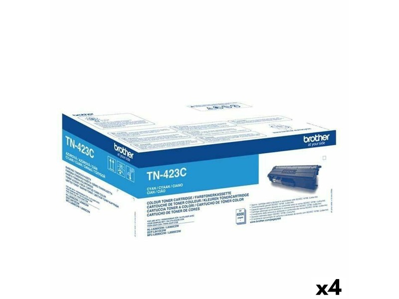 Oригинален тонер Brother HLL8260CDW HLL8360CDW HLL9310CDW TN423C Синьо-зелен (4 броя) NaN –  BB Тонер касети