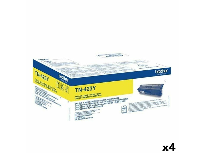 Oригинален тонер Brother HLL8260CDW HLL8360CDW HLL9310CDW TN423Y Жълт (4 броя) NaN –  BB Тонер касети
