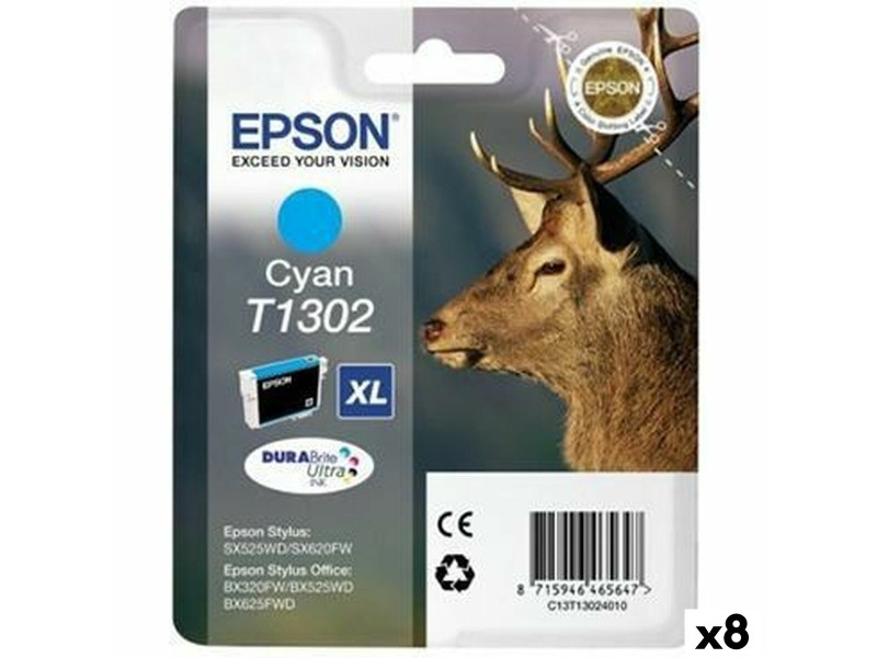 Оригиална касета за мастило Epson BX320FW Синьо-зелен (8 броя) NaN –  BB Касети с мастило