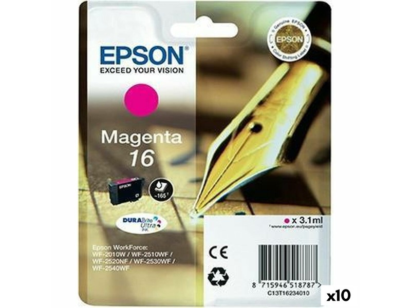 Оригиална касета за мастило Epson DURABRITE ULTRA INK - Nº 16 Пурпурен цвят (10 броя) NaN –  BB Касети с мастило