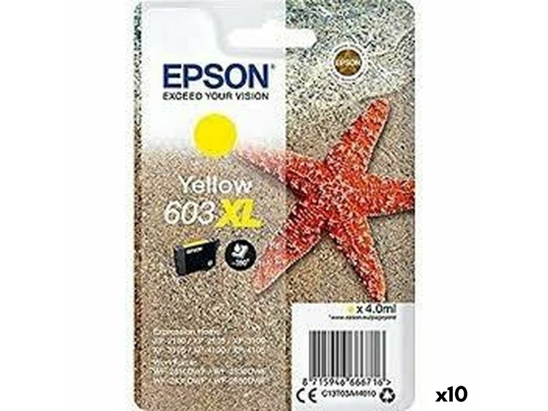Оригиална касета за мастило Epson XP-2100 3100 4100 WF-2830DWF 2850DWF Жълт (10 броя) NaN –  BB Касети с мастило