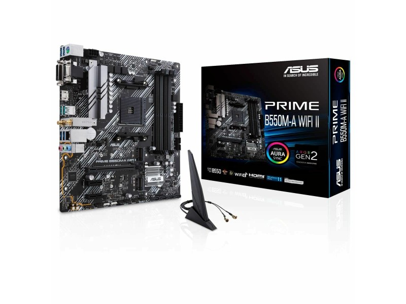 Дънна платка Asus PRIME B550M-A WIFI II Intel Wi-Fi 6 AMD B550 AMD AM4 NaN –  BB Дънни платки