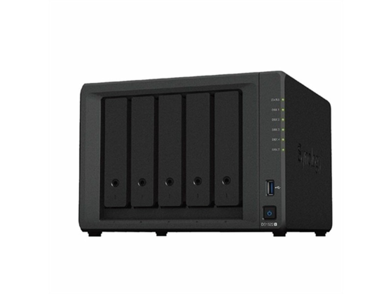 SATA 5.25 калъф за SATA 2.5 Synology DS1522+ Dual Core Черен NaN –  BB Мрежово прикачено хранилище