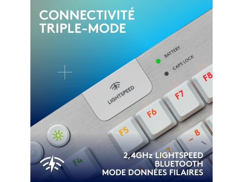 Клавиатура Logitech G915 X Бял френски AZERTY NaN –  BB Клавиатури