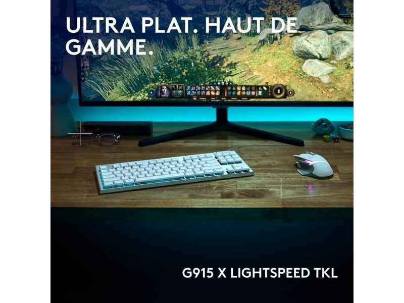 Клавиатура Logitech G915 X Бял френски AZERTY NaN –  BB Клавиатури