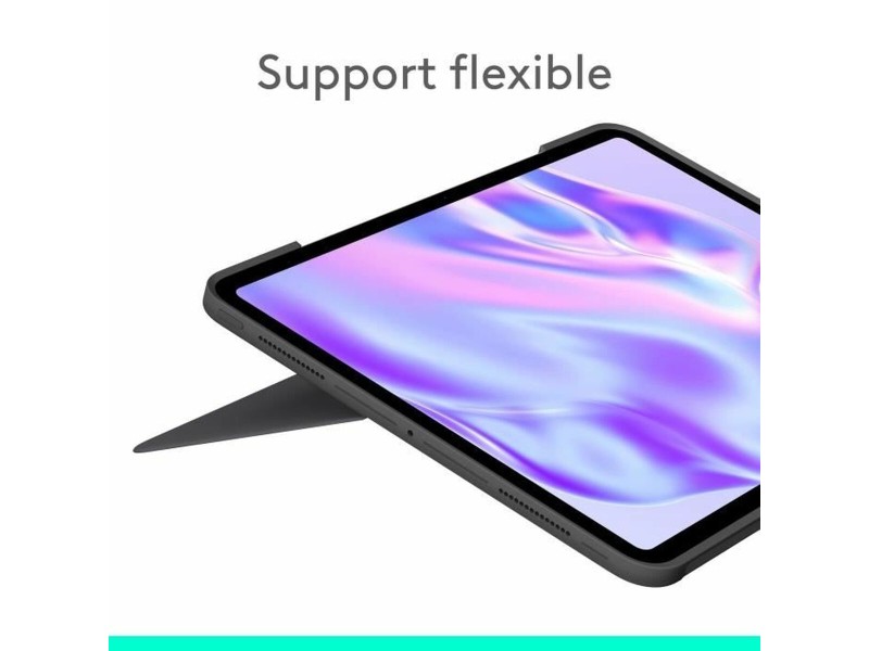 Калъф за таблет Logitech iPad Pro Черен Сив Графит AZERTY QWERTY Qwerty US NaN –  BB Твърди корици