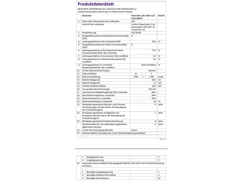 Монитор AOC AG274UXP 4K Ultra HD (След ремонт A+) NaN –  BB Монитори
