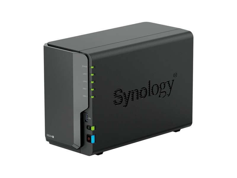 SATA 5.25 калъф за SATA 2.5 Synology DS224+ Черен Intel Celeron J4125 NaN –  BB Мрежово прикачено хранилище