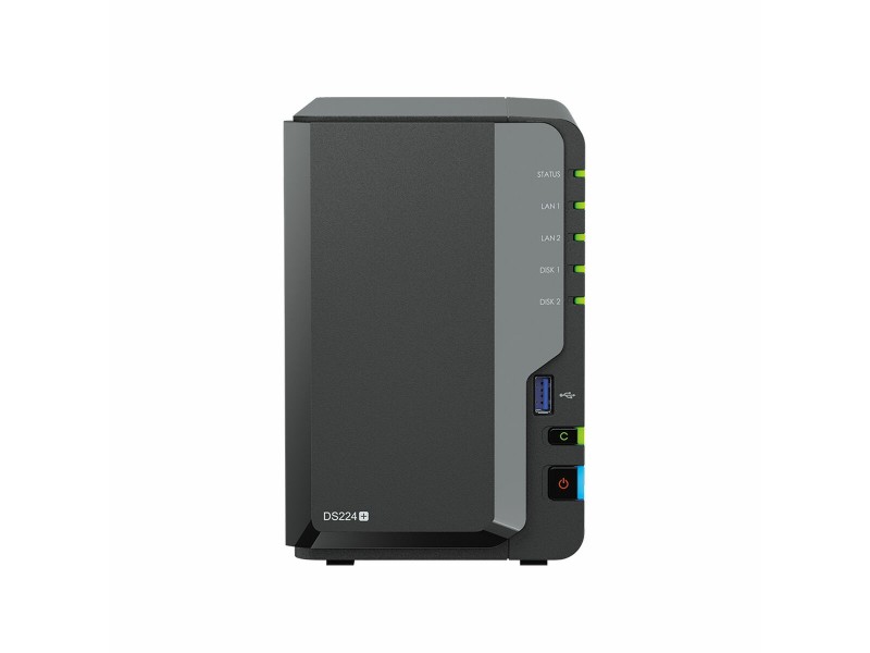 SATA 5.25 калъф за SATA 2.5 Synology DS224+ Черен Intel Celeron J4125 NaN –  BB Мрежово прикачено хранилище