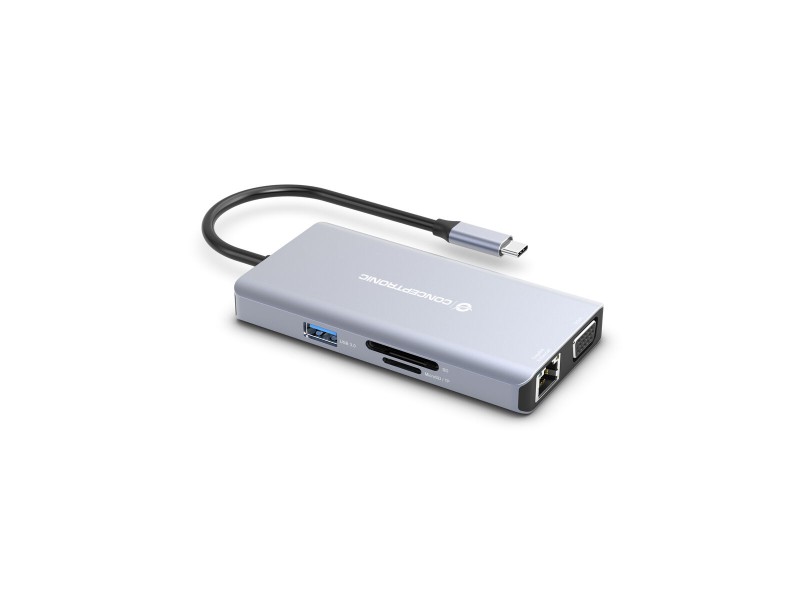 USB извод Conceptronic 110519307101 Сив Многоцветен 100 W NaN –  BB USB хъбове
