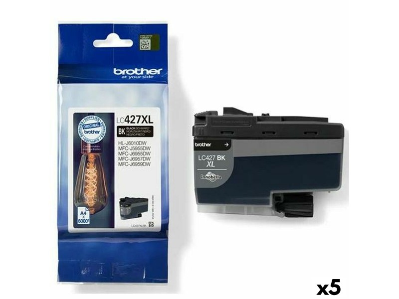 Оригиална касета за мастило Brother HL-J6010DW, MFCJ5955DW, MFCJ6955DW, MFCJ6957DW,MFCJ6959DW Черен (5 броя) NaN –  BB Касети с мастило