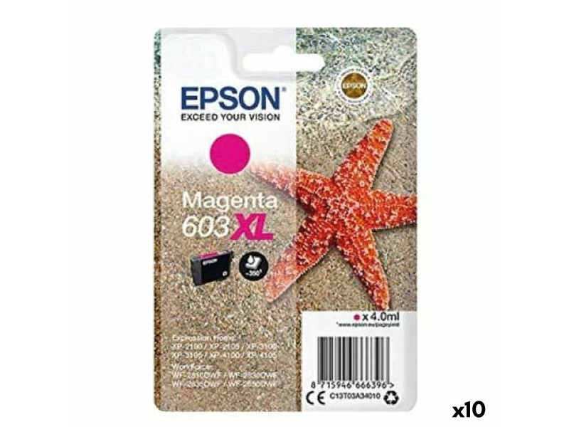 Оригиална касета за мастило Epson 603 XL Пурпурен цвят (10 броя) NaN –  BB Касети с мастило