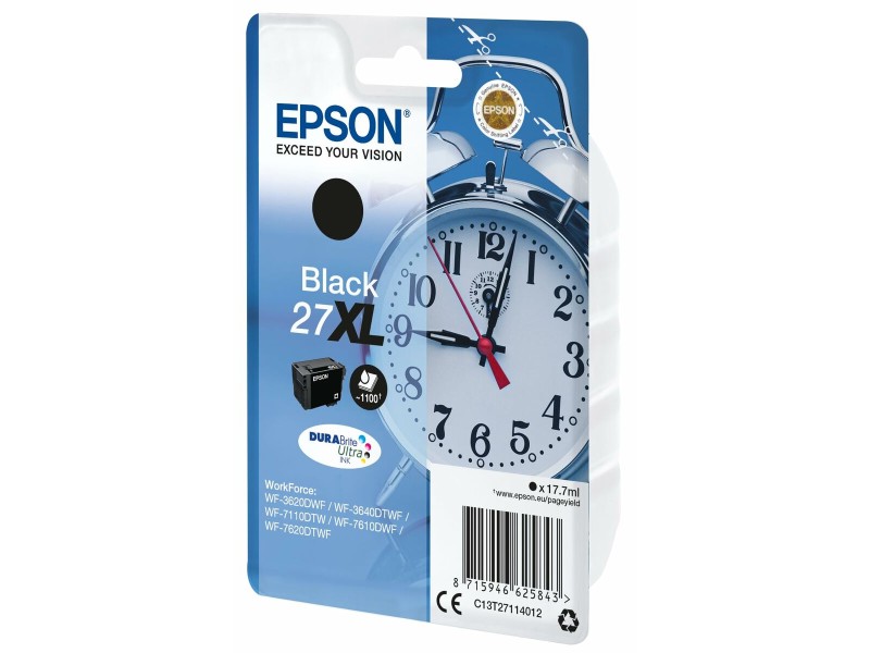 Оригиална касета за мастило Epson WF-3000 7000 - Nº27XL Черен (4 броя) NaN –  BB Касети с мастило