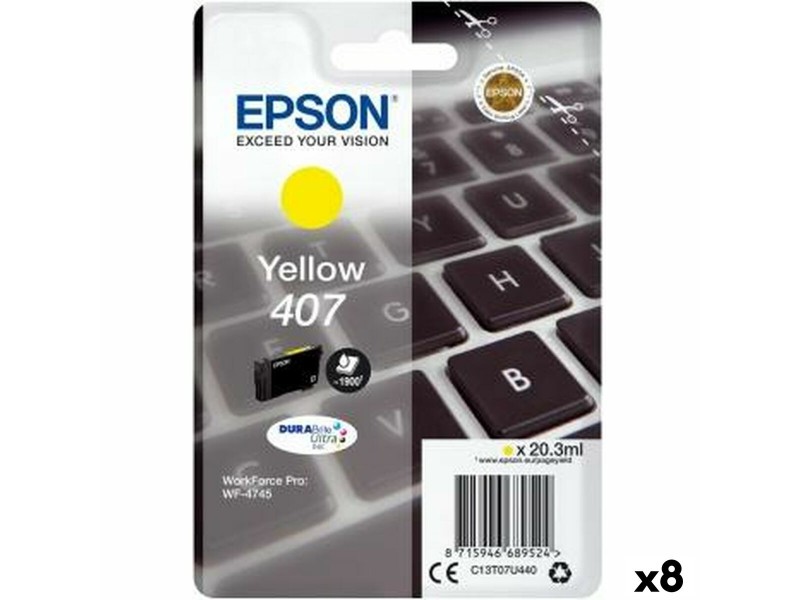 Оригиална касета за мастило Epson WorkForce Pro 4745 Series Жълт (8 броя) NaN –  BB Касети с мастило