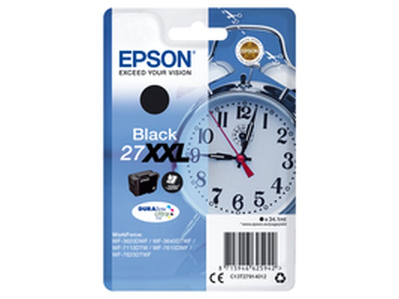 Оригиална касета за мастило Epson WF-3000 7000 - Nº27XXL Черен (4 броя) NaN –  BB Касети с мастило