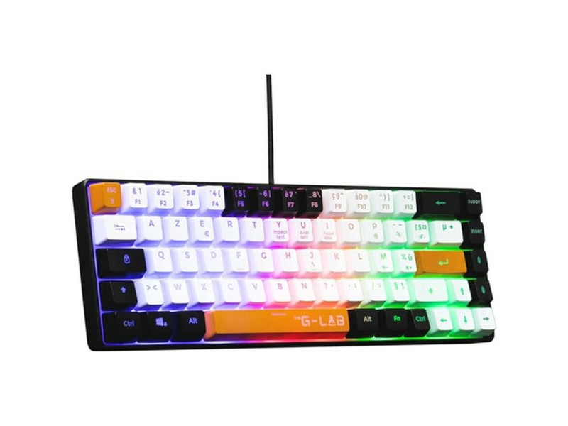 Клавиатура The G-Lab KEYZ HYDROGEN Бял Испанска Qwerty NaN –  BB Клавиатури