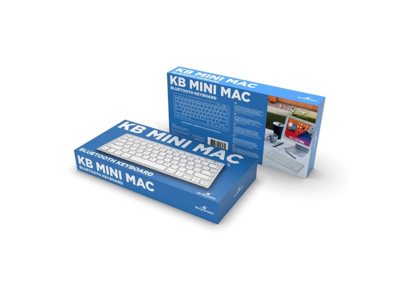 Блутут клавиатура Bluestork BS-KB-MICRO/BT/SP Бял Сребрист Испанска Qwerty NaN –  BB Клавиатури