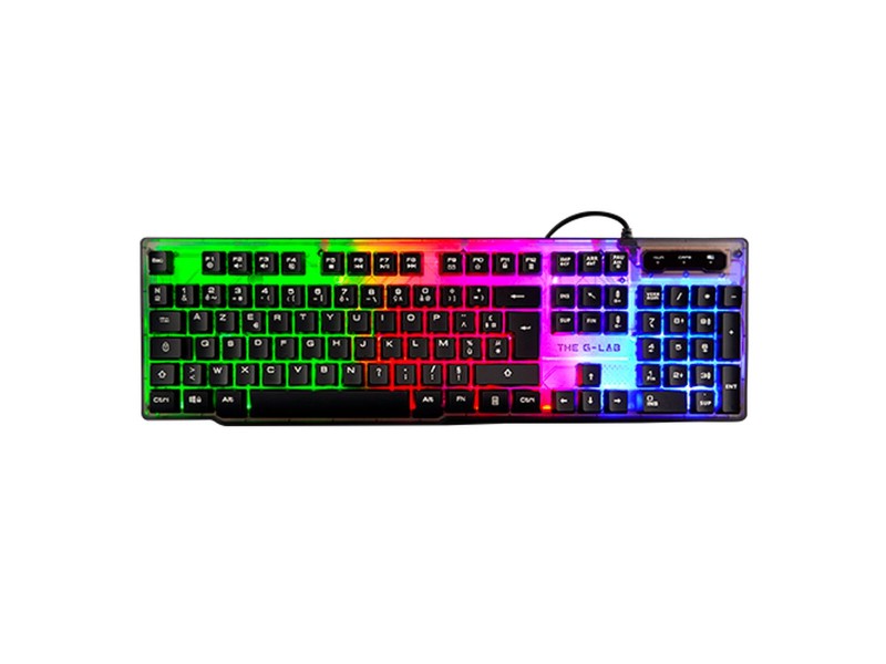 Клавиатура The G-Lab Keyz Neon Черен Испанска Qwerty QWERTY NaN –  BB Клавиатури