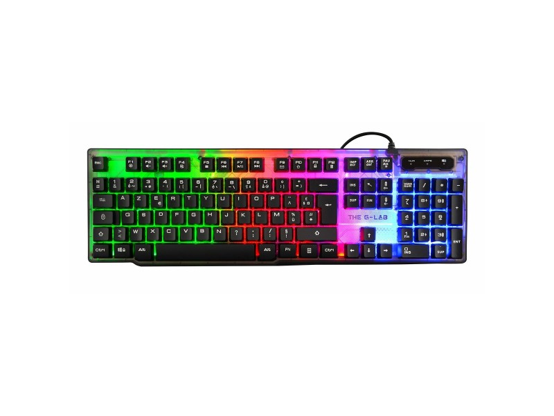 Клавиатура The G-Lab Keyz Neon Черен Испанска Qwerty QWERTY NaN –  BB Клавиатури