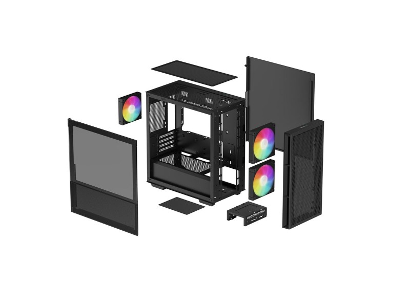 ATX полу-висока кутия DEEPCOOL R-CH360-BKAPE3-G-1 Черен Многоцветен NaN –  BB Калъфи за настолни компютри