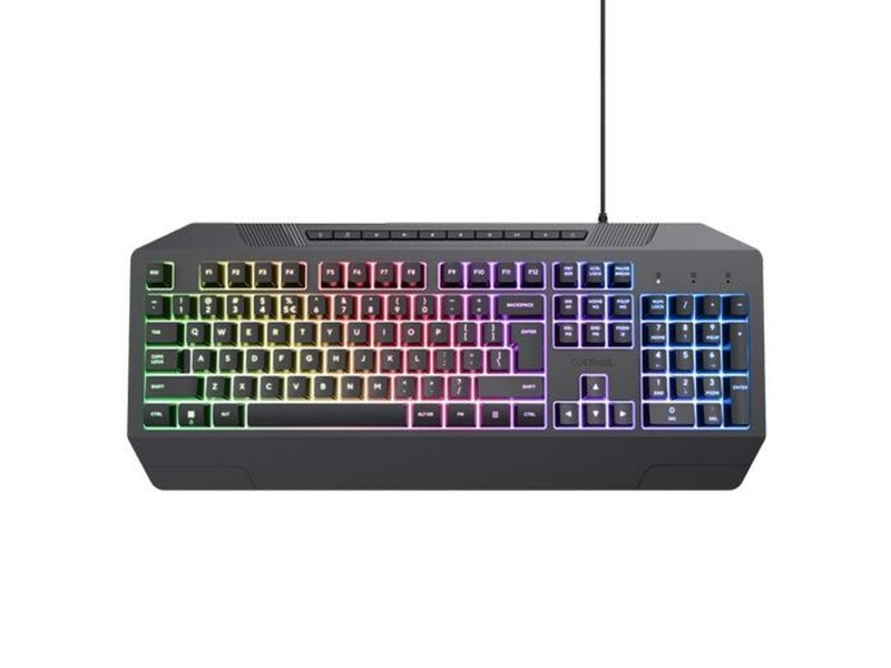 Клавиатура за игри Trust GXT836 EVOCX Черен Многоцветен QWERTY NaN –  BB Клавиатури
