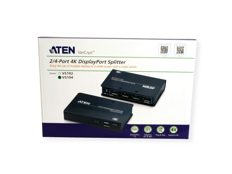 Aдаптер Aten VS194-AT-G Черен NaN –  BB DisplayPort кабели