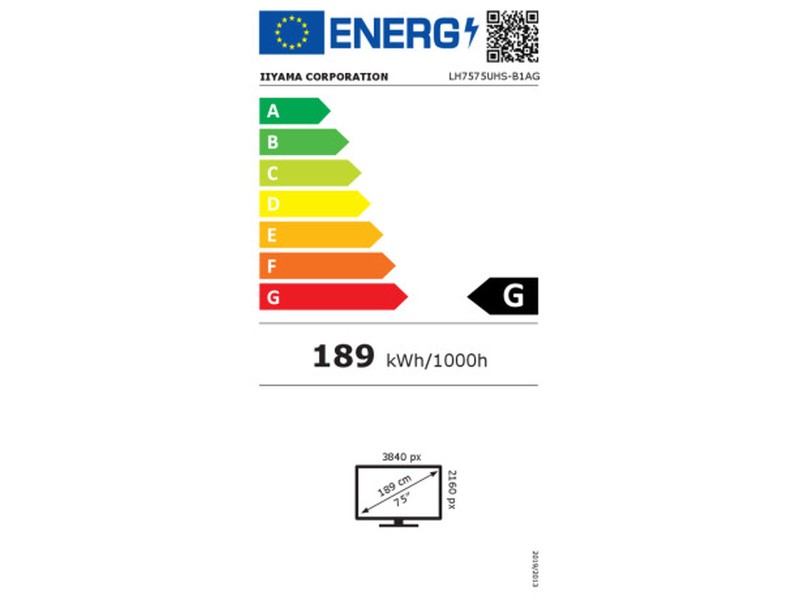 Монитор Videowall Iiyama ProLite LH7575UHS-B1AG 75 4K Ultra HD NaN –  BB Монитори за видеостена