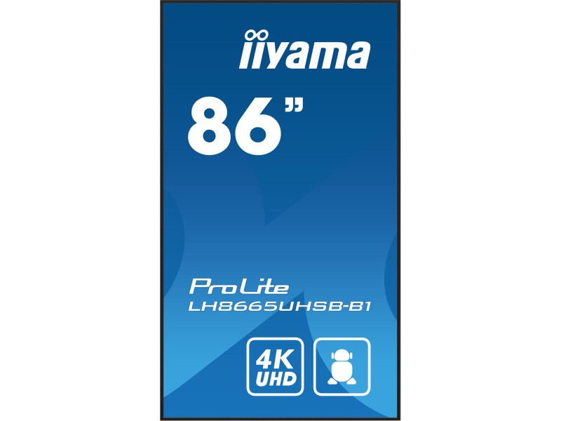 Монитор Videowall Iiyama ProLite LH8665UHSB-B1 86 4K Ultra HD 50 - 60 Hz 60 Hz NaN –  BB Монитори за видеостена