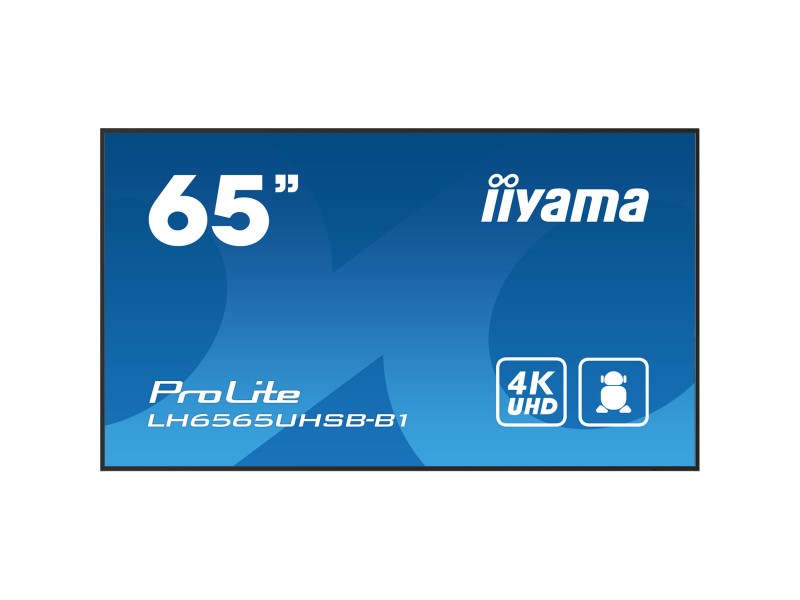 Монитор Videowall Iiyama ProLite LH6565UHSB-B1 65 4K Ultra HD 50 - 60 Hz 60 Hz NaN –  BB Монитори за видеостена
