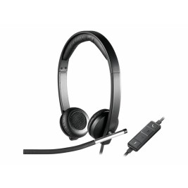 Слушалки с лента за глава Logitech H650E Черен