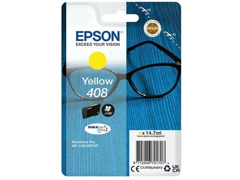 Оригиална касета за мастило Epson 408 Жълт Черен Оригиална касета за мастило Epson 408 Жълт Черен NaN – BB Касети с мастило