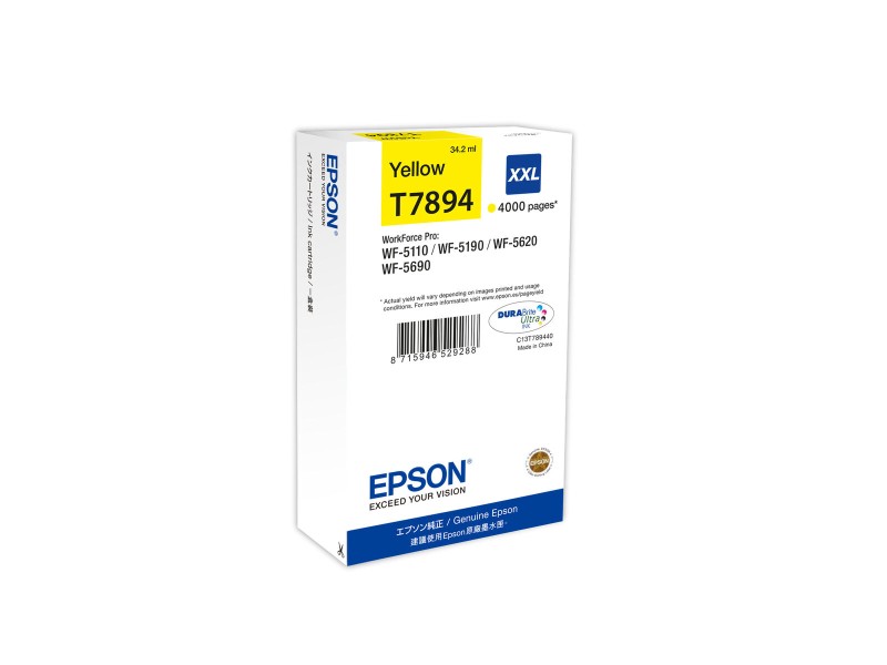 Оригиална касета за мастило Epson T789440 Жълт Оригиална касета за мастило Epson T789440 Жълт NaN – BB Касети с мастило