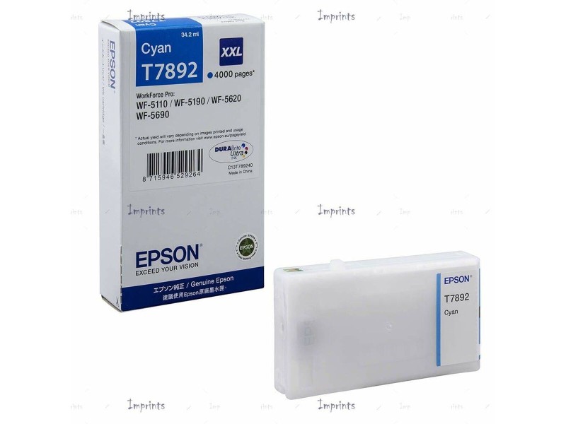 Оригиална касета за мастило Epson T789240 Синьо-зелен NaN –  BB Касети с мастило