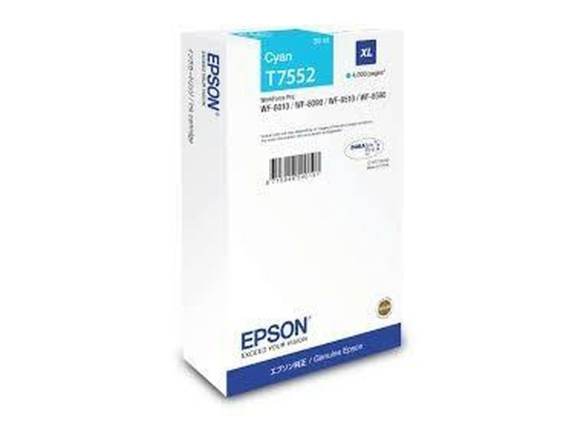 Оригиална касета за мастило Epson T7552 Син Синьо-зелен NaN –  BB Касети с мастило