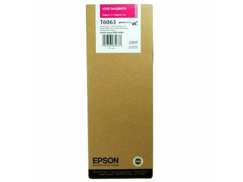 Оригиална касета за мастило Epson C13T606300 Пурпурен цвят NaN –  BB Касети с мастило