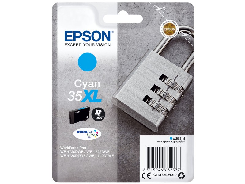 Оригиална касета за мастило Epson C13T35924010 Синьо-зелен NaN –  BB Касети с мастило