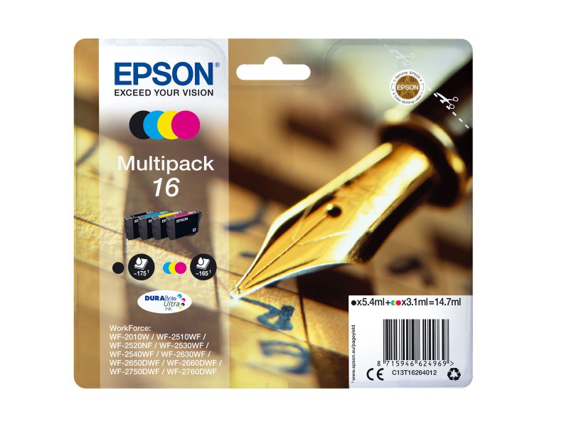 Оригиална касета за мастило Epson Multipack 16 Черен NaN –  BB Касети с мастило