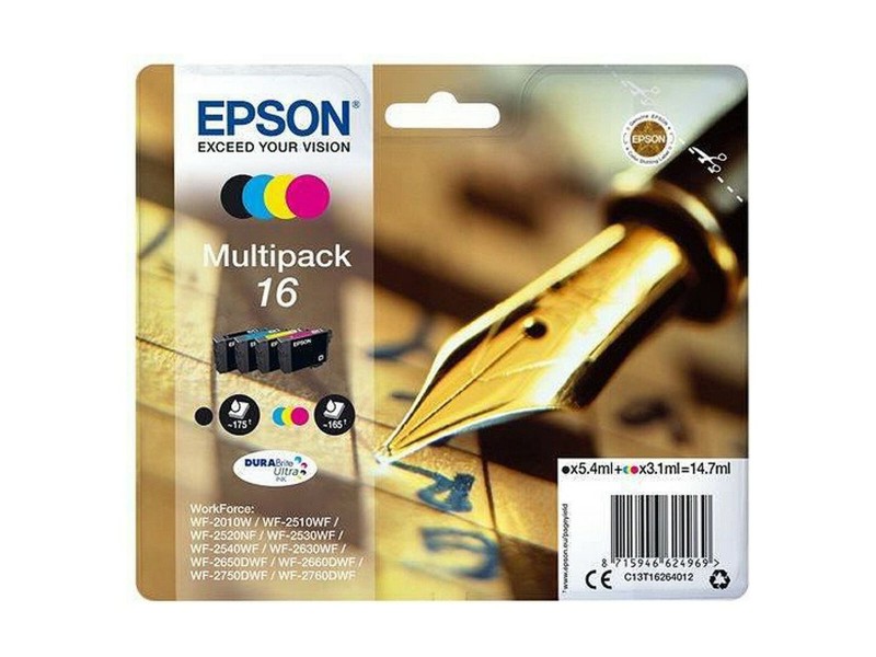 Оригиална касета за мастило Epson Multipack 16 Черен NaN –  BB Касети с мастило