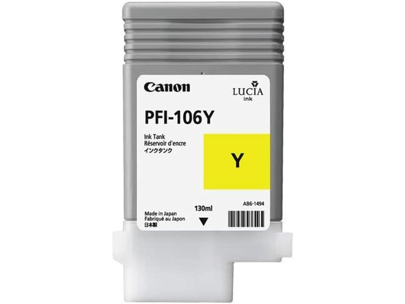 Оригиална касета за мастило Canon PFI-106 Y Жълт Оригиална касета за мастило Canon PFI-106 Y Жълт NaN – BB Касети с мастило