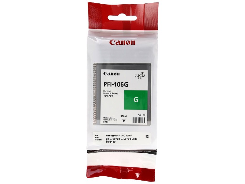 Оригиална касета за мастило Canon PFI-106 G Зелен Оригиална касета за мастило Canon PFI-106 G Зелен NaN – BB Касети с мастило
