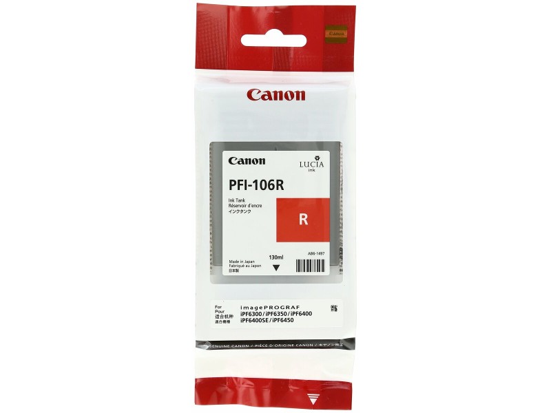 Оригиална касета за мастило Canon PFI-106 R Червен NaN –  BB Касети с мастило