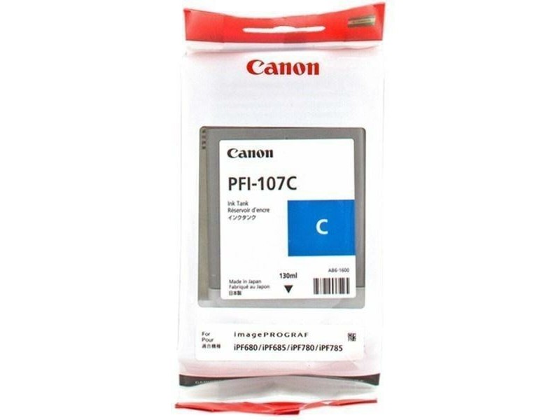 Оригиална касета за мастило Canon PFI-107C Синьо-зелен NaN –  BB Касети с мастило