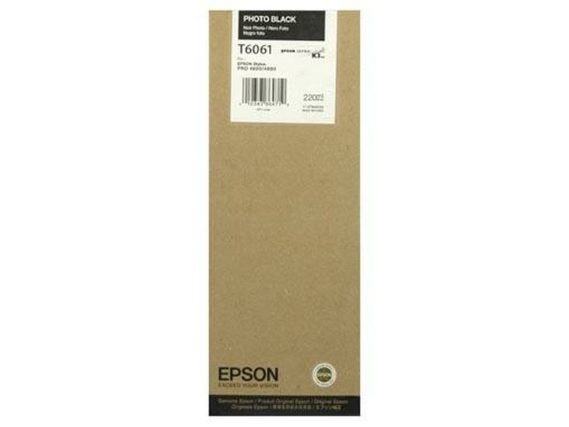 Оригиална касета за мастило Epson Cartucho T606100 negro foto Черен NaN –  BB Касети с мастило