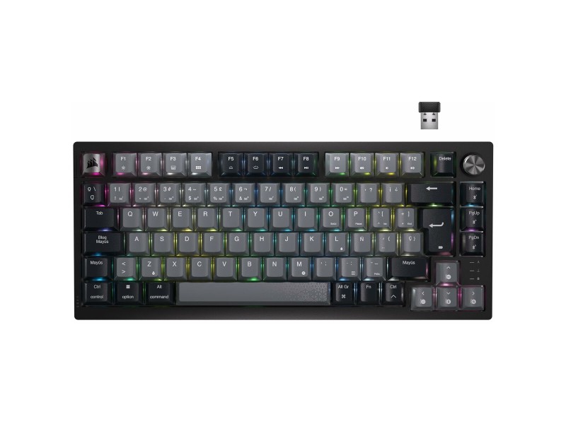 Безжична клавиатура Corsair K65 Plus Черен Испанска Qwerty NaN –  BB Клавиатури
