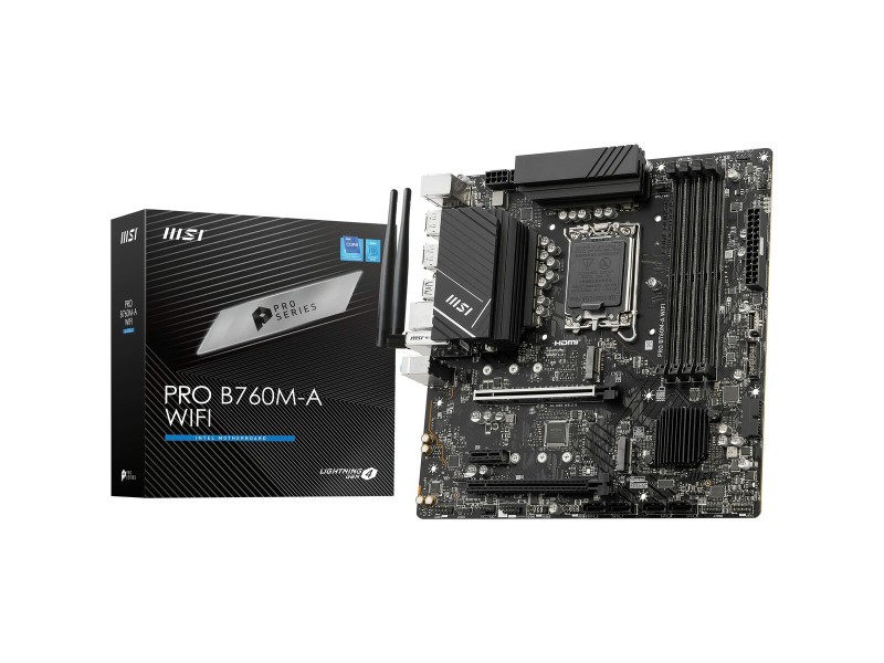 Дънна платка MSI MB PRO B760M-A WIFI LGA 1700 Intel B760 NaN –  BB Дънни платки