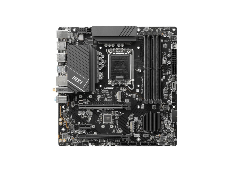 Дънна платка MSI MB PRO B760M-A WIFI LGA 1700 Intel B760 NaN –  BB Дънни платки