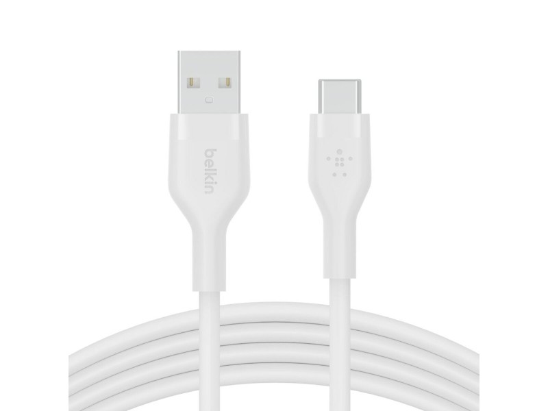 Кабел USB-C към USB Belkin BOOST↑CHARGE Flex Бял 2 m (1 броя) NaN –  BB USB кабели