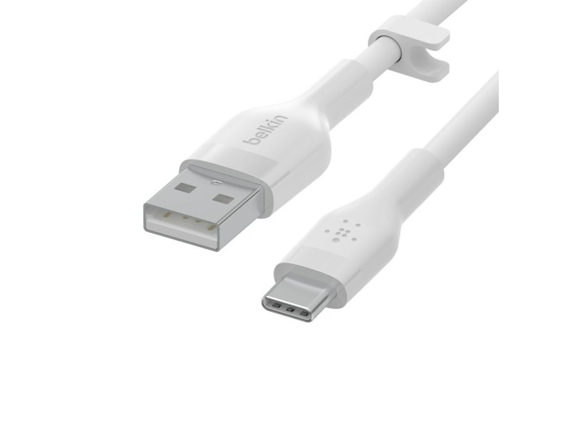 Кабел USB-C към USB Belkin BOOST↑CHARGE Flex Бял 2 m (1 броя) NaN –  BB USB кабели