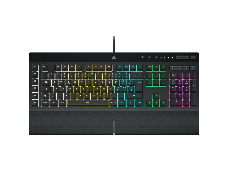 Клавиатура за игри Corsair K55 RGB PRO Черен Испанска Qwerty Клавиатура за игри Corsair K55 RGB PRO Черен Испанска Qwerty NaN – BB Клавиатури за геймъри