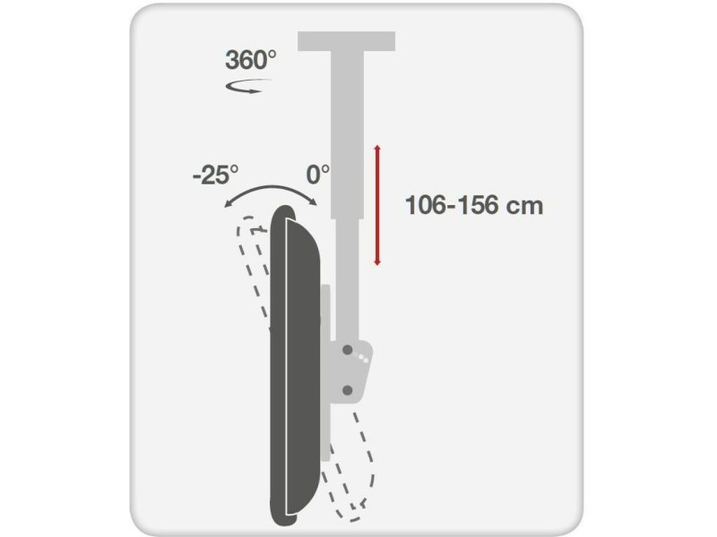 Поставка за телевизор за таван Techly ICA-CPLB 946L 70 37 NaN –  BB Стойки и подпори